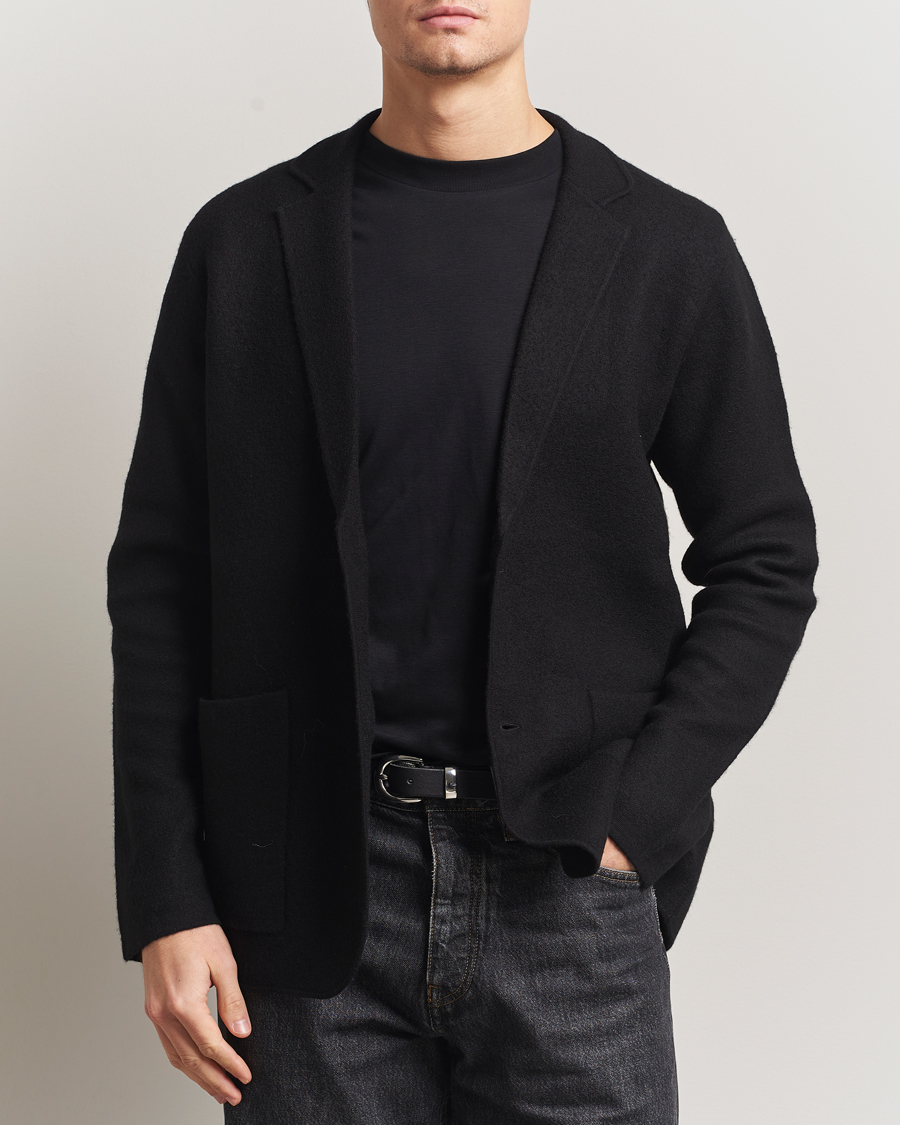 Heren | Blazers | NN07 | Lucas Boiled Wool Blazer Black