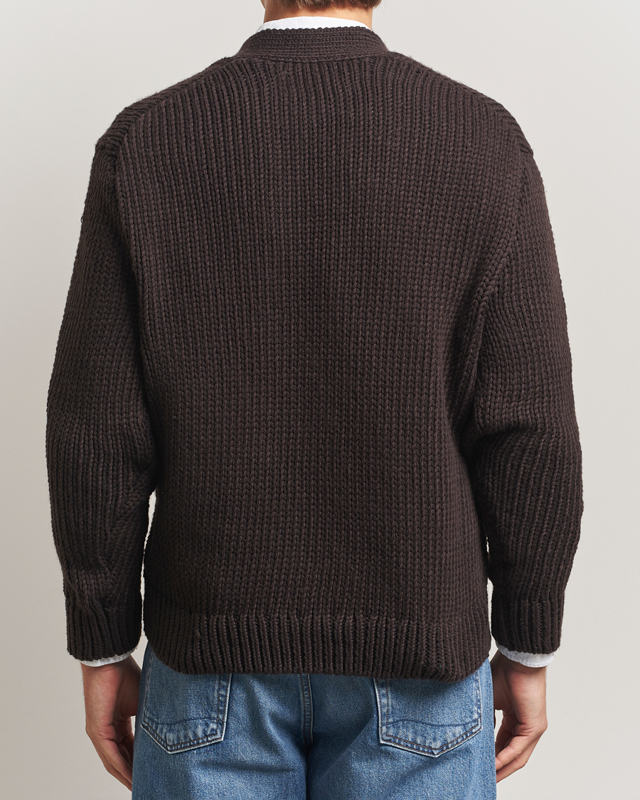 Homme | Pulls Et Tricots | NN07 | Mika Knitted Flower Cardigan Dusky Port