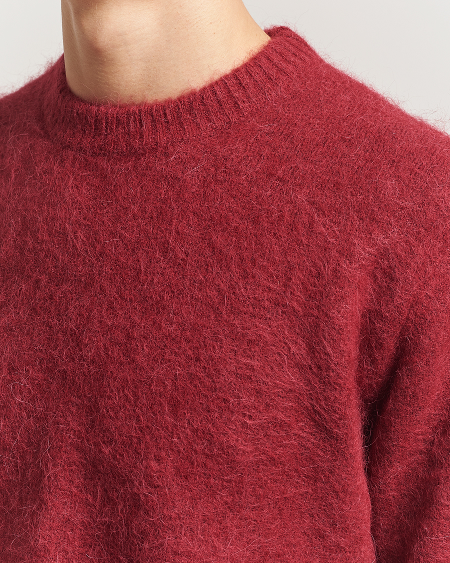 Heren | Truien | NN07 | Russell Alpaca Knitted Crew Neck Cranberry