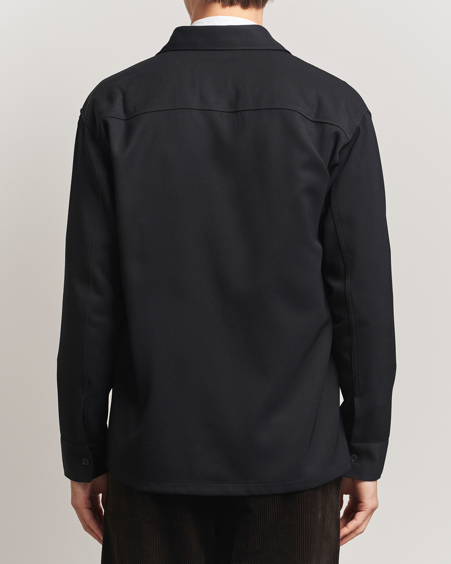 Homme | Chemises | NN07 | Freddy Wool/Tencel Overshirt Black
