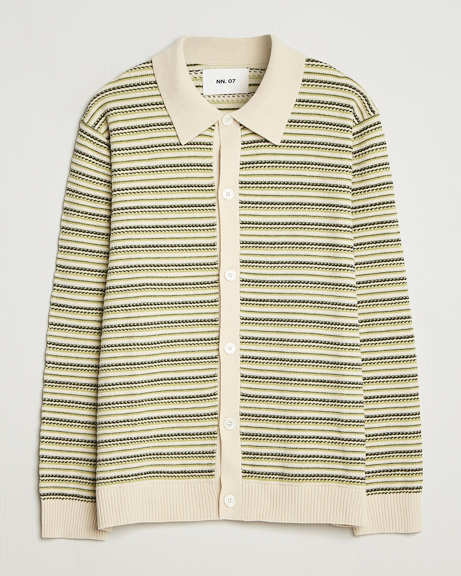 Heren | Truien | NN07 | Jackie Structured Knitted Cardigan Ivory Multi