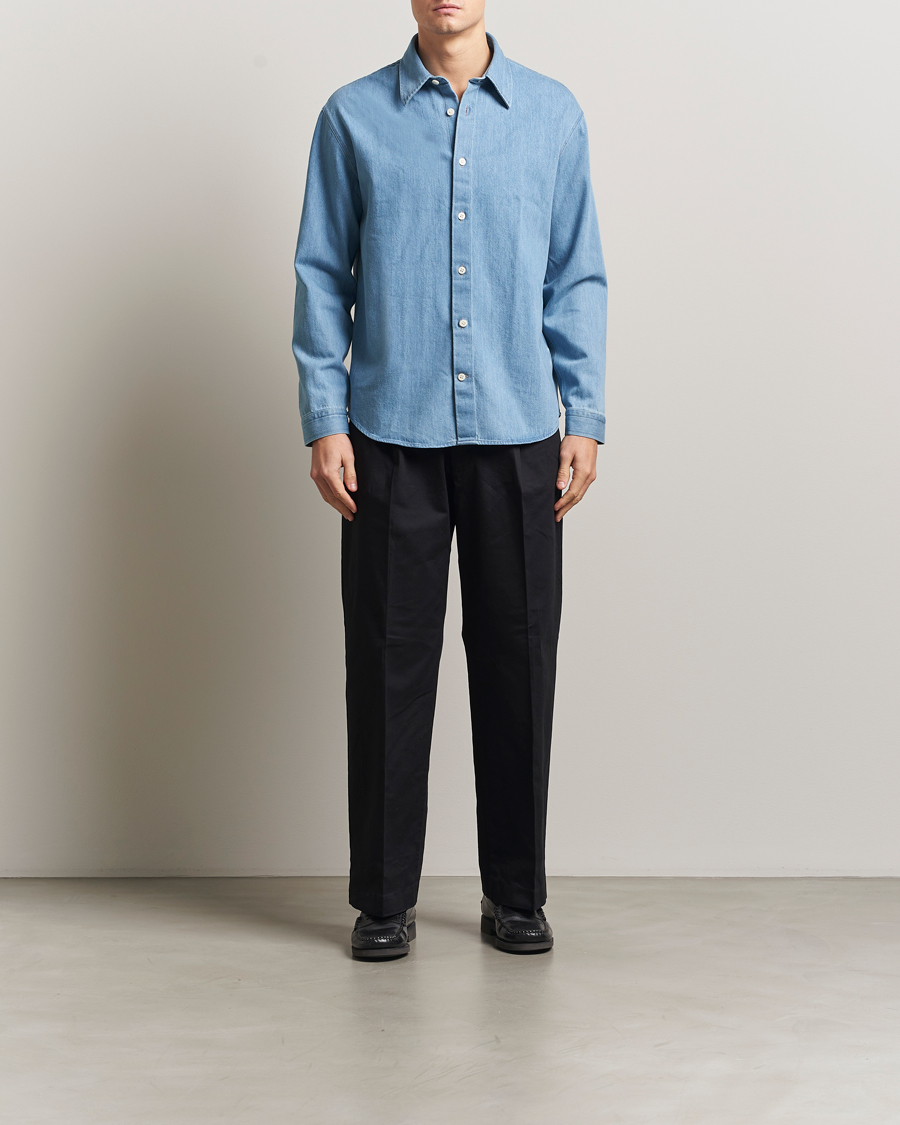 Heren | Overhemden | NN07 | Casper Denim Overshirt Blue