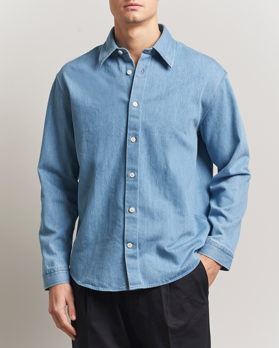 Heren | Overhemden | NN07 | Casper Denim Overshirt Blue