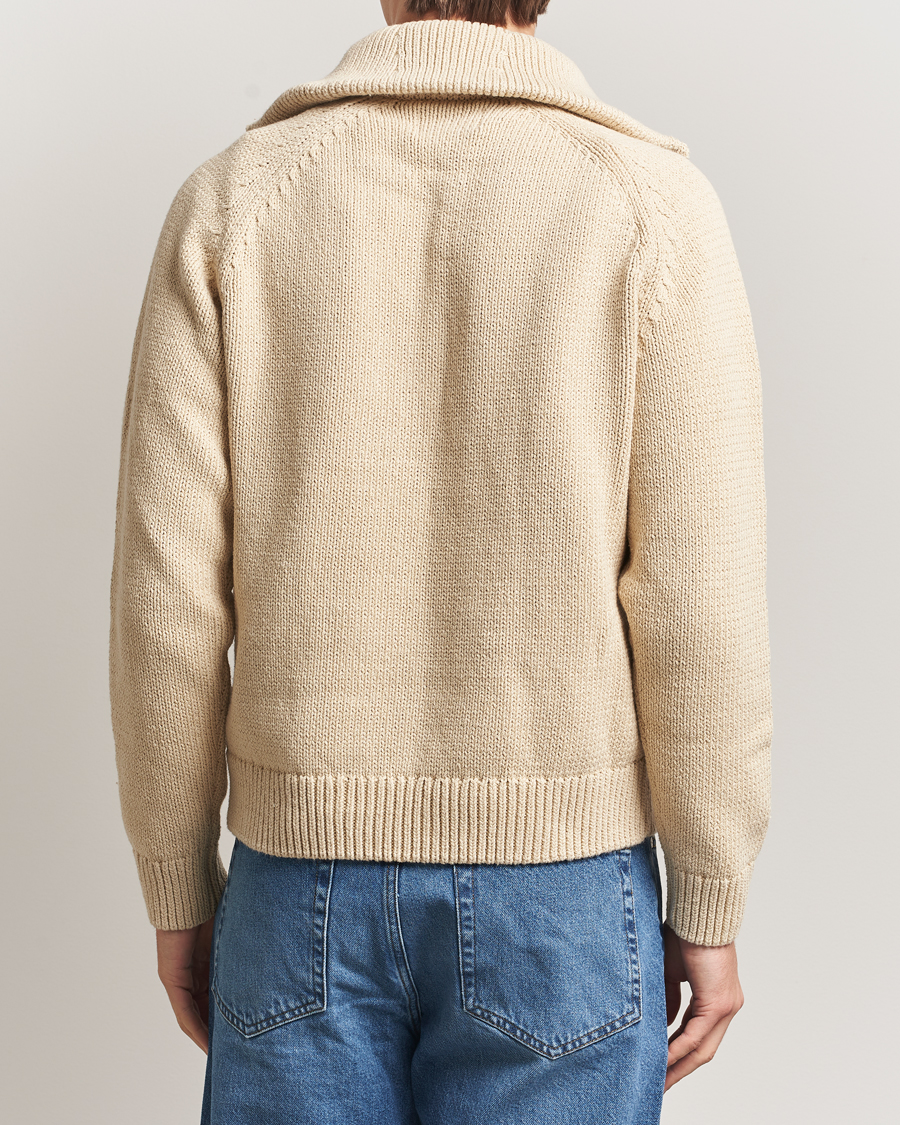 Homme | Pulls Et Tricots | NN07 | Tristan Heavy Knitted Half Zip Ecru
