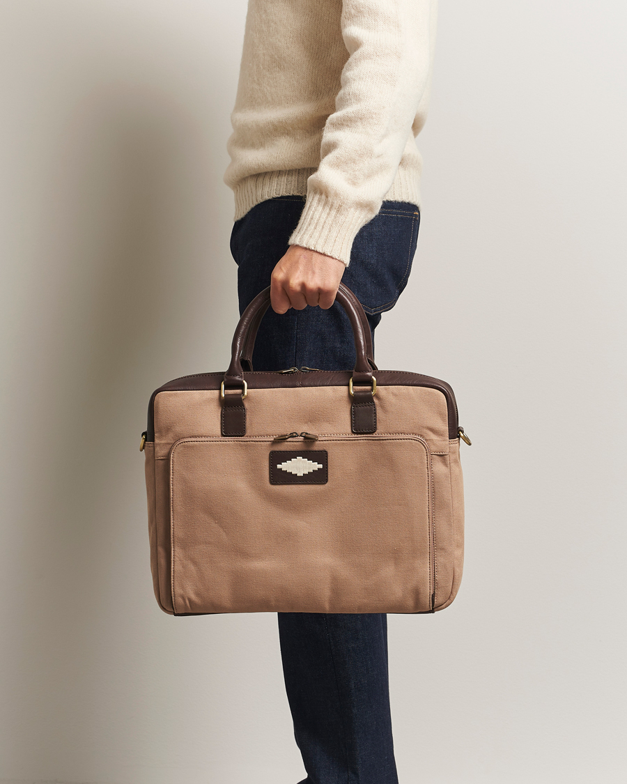 Homme | Sacs | Pampeano | Mensajero Canvas Briefcase Sand