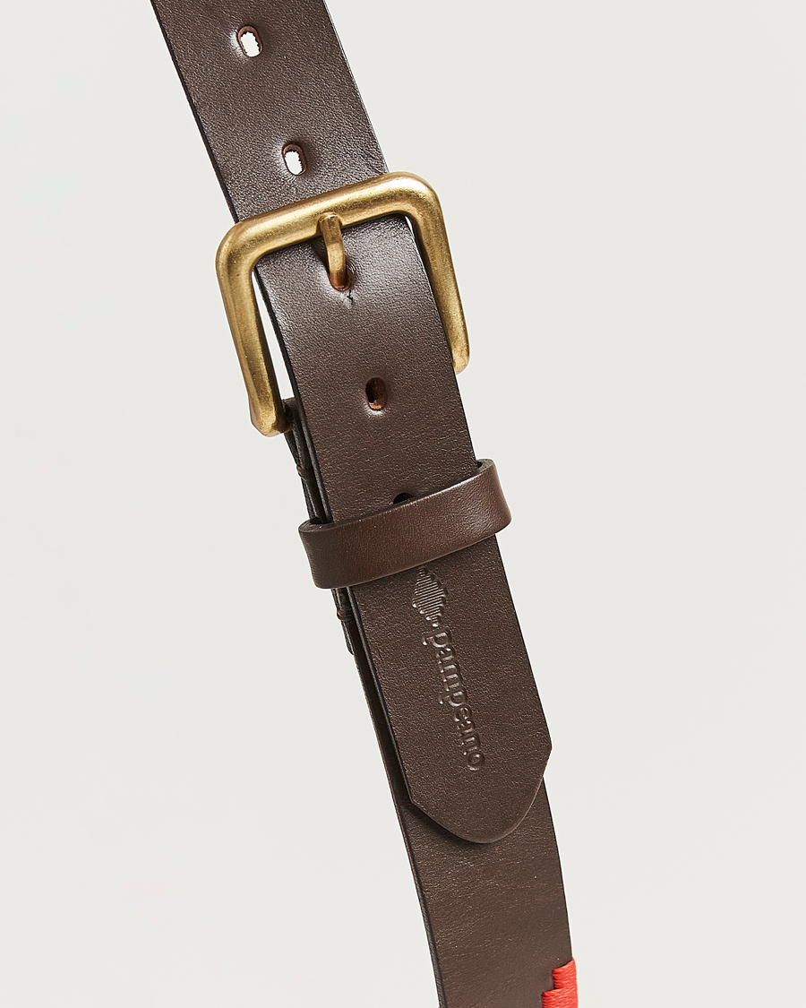 Heren | Riemen | Pampeano | Brisa Hand Stitched Classic Leather Belt 3,5cm Multi