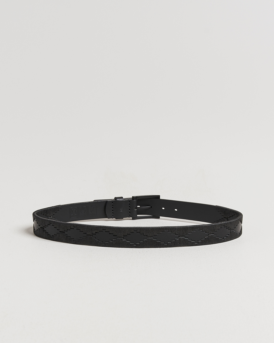 Homme | Ceintures | Pampeano | Bordado Hand Stitched Classic Leather Belt 3,5cm Black