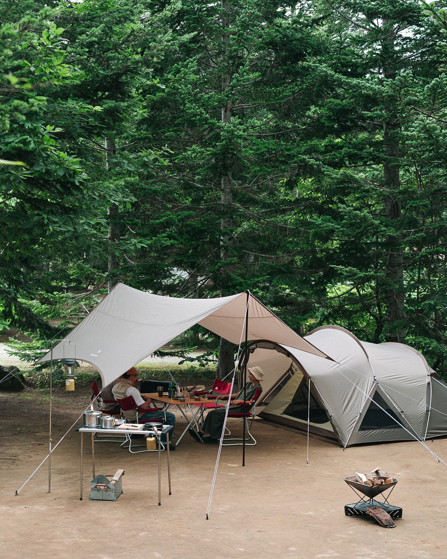 Homme | Outdoor living | Snow Peak | Land Nest Dome Medium Tent & Tarp Set Brown