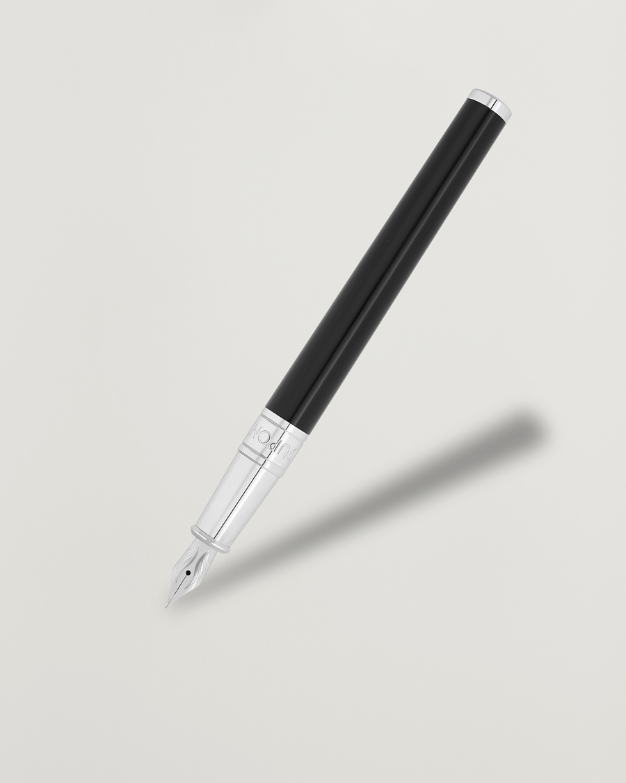 Heren | Pennen | S.T. Dupont | D-Initial Fountain Pen Duo Black/Chrome