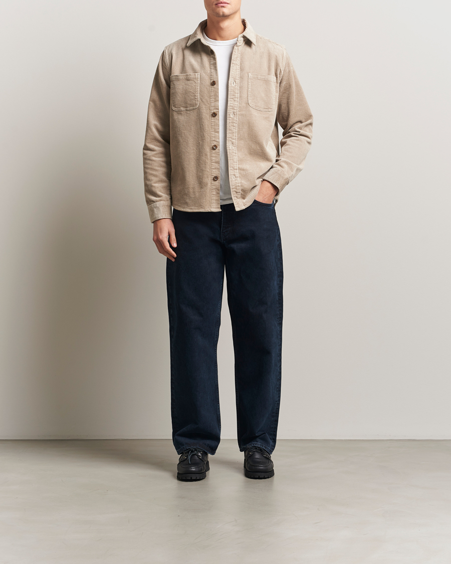 Homme | Chemises | LES DEUX | Kody Corduroy Overshirt Light Sand