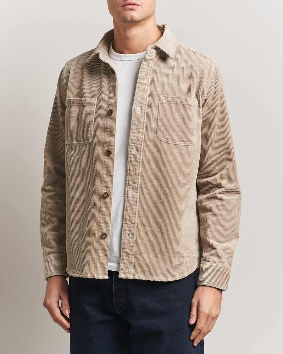 Homme | Chemises | LES DEUX | Kody Corduroy Overshirt Light Sand