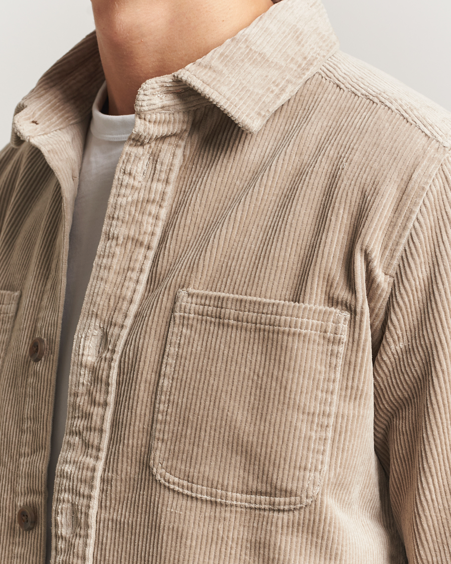 Homme | Chemises | LES DEUX | Kody Corduroy Overshirt Light Sand