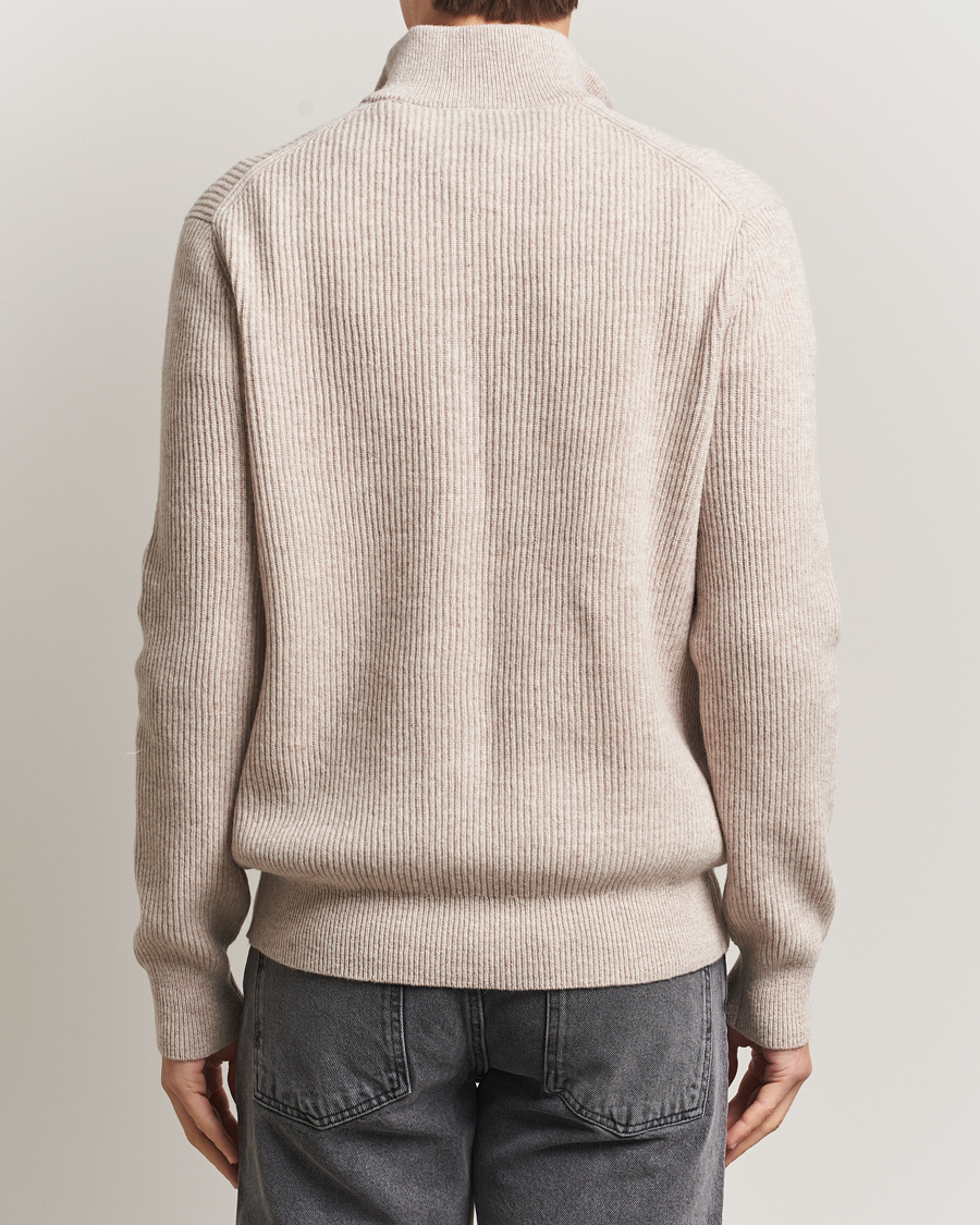 Heren | Truien | LES DEUX | Eduard Half-Zip Knit Jumper Light Sand