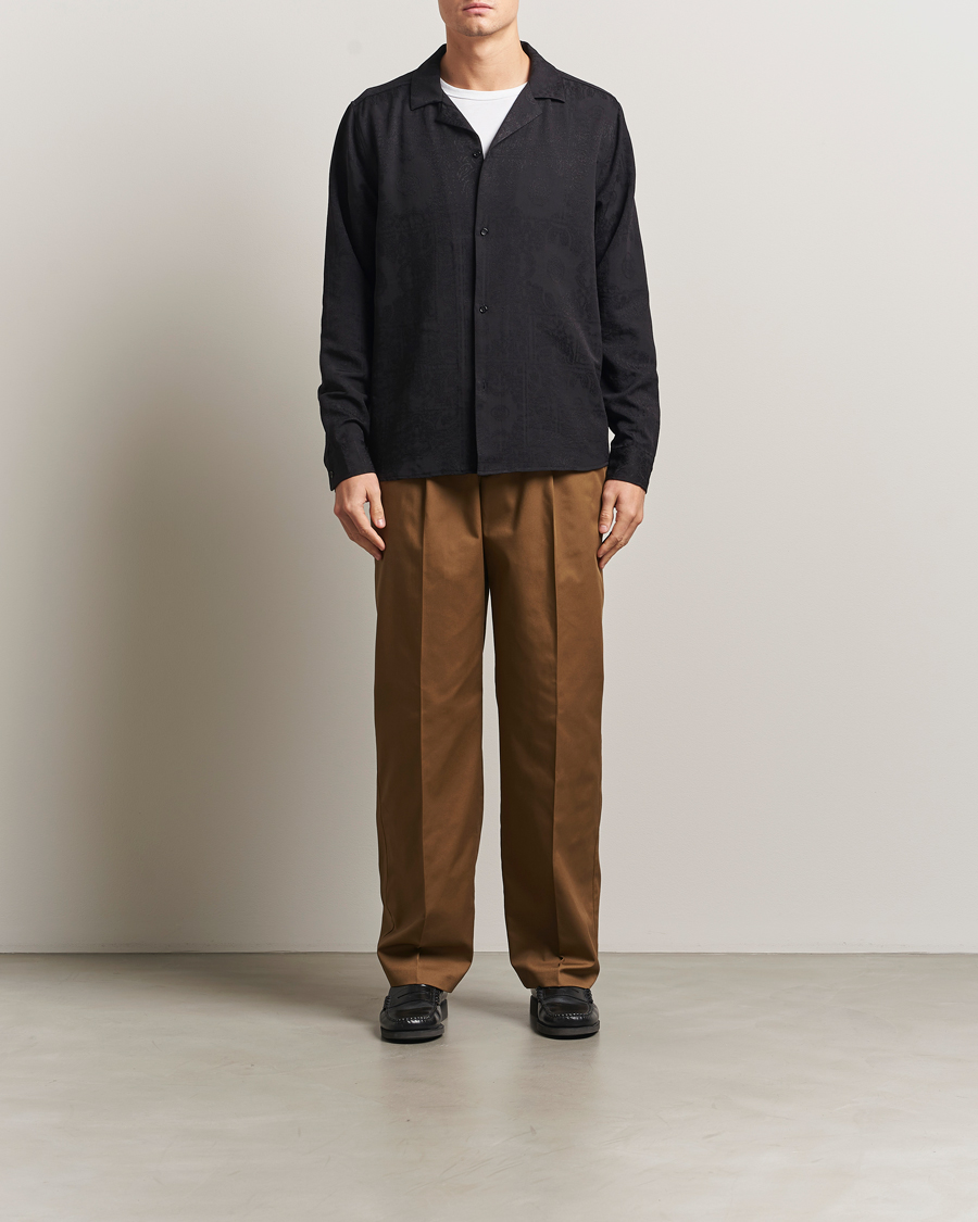 Heren | Overhemden | LES DEUX | Jasper Jaquard Shirt Black