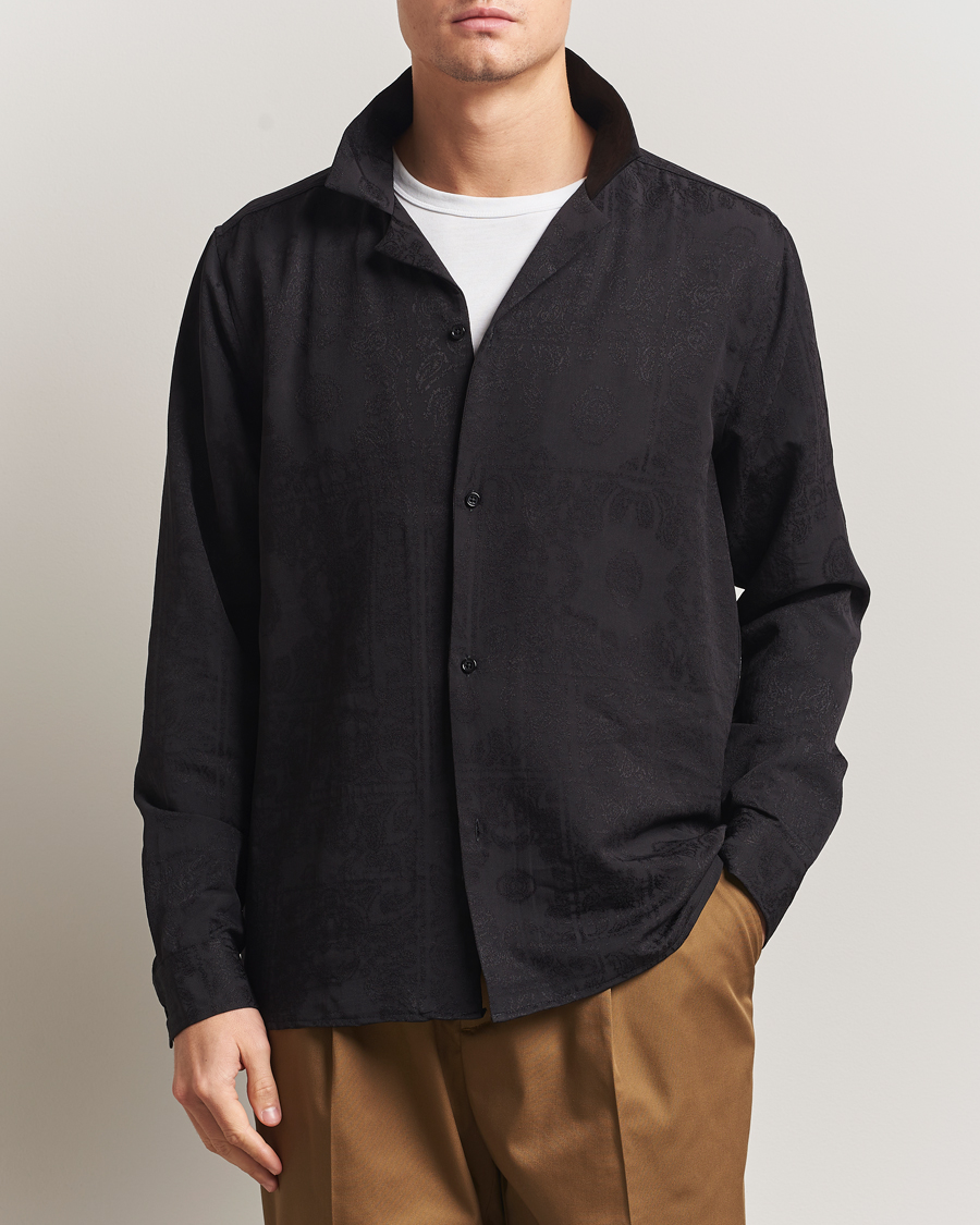 Heren | Overhemden | LES DEUX | Jasper Jaquard Shirt Black