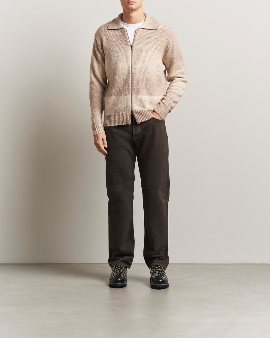 Homme | Pulls Et Tricots | LES DEUX | Gannon Gradient Zipper Cardigan Prairie Sand