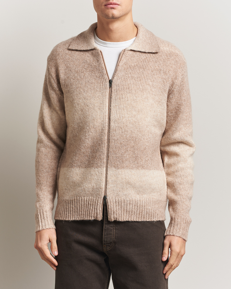 Homme | Pulls Et Tricots | LES DEUX | Gannon Gradient Zipper Cardigan Prairie Sand