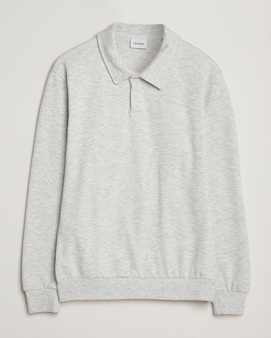 Homme | Pulls Et Tricots | LES DEUX | Ben Polo Pique Sweatshirt Snow Melange