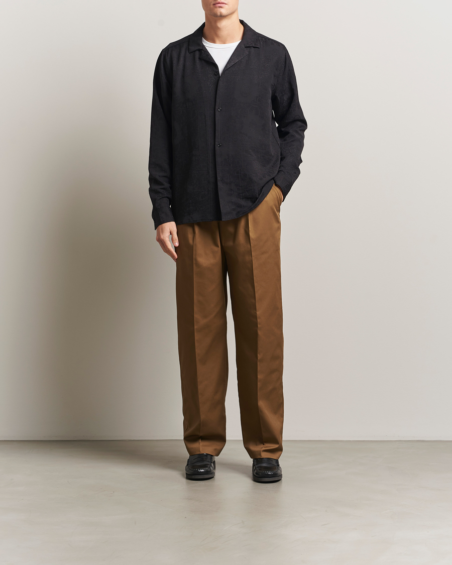 Heren | Broeken | LES DEUX | Reece Pleated Heavy Twill Pant Dark Sand