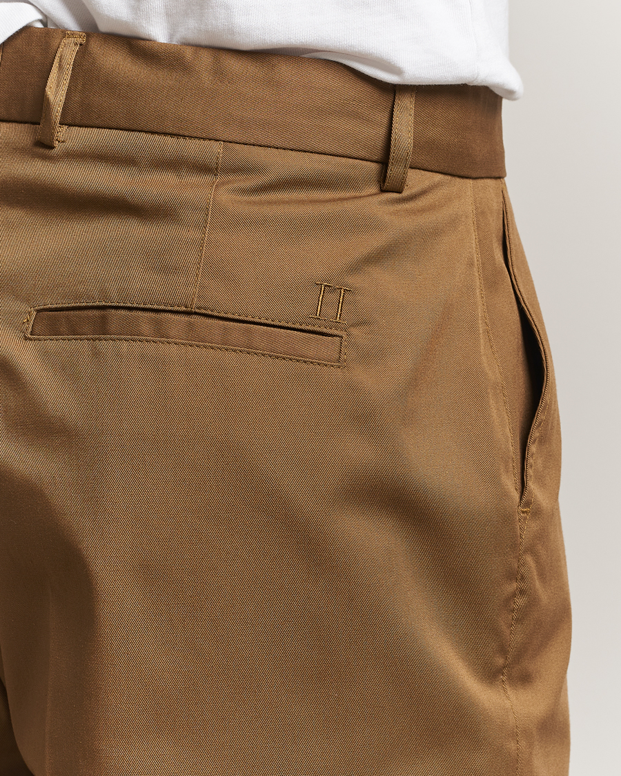 Heren | Broeken | LES DEUX | Reece Pleated Heavy Twill Pant Dark Sand