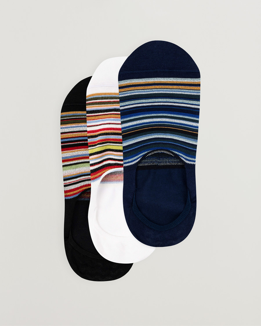 Heren | Ondergoed | Paul Smith | 3-Pack Signature Striped Invisible Socks Multi