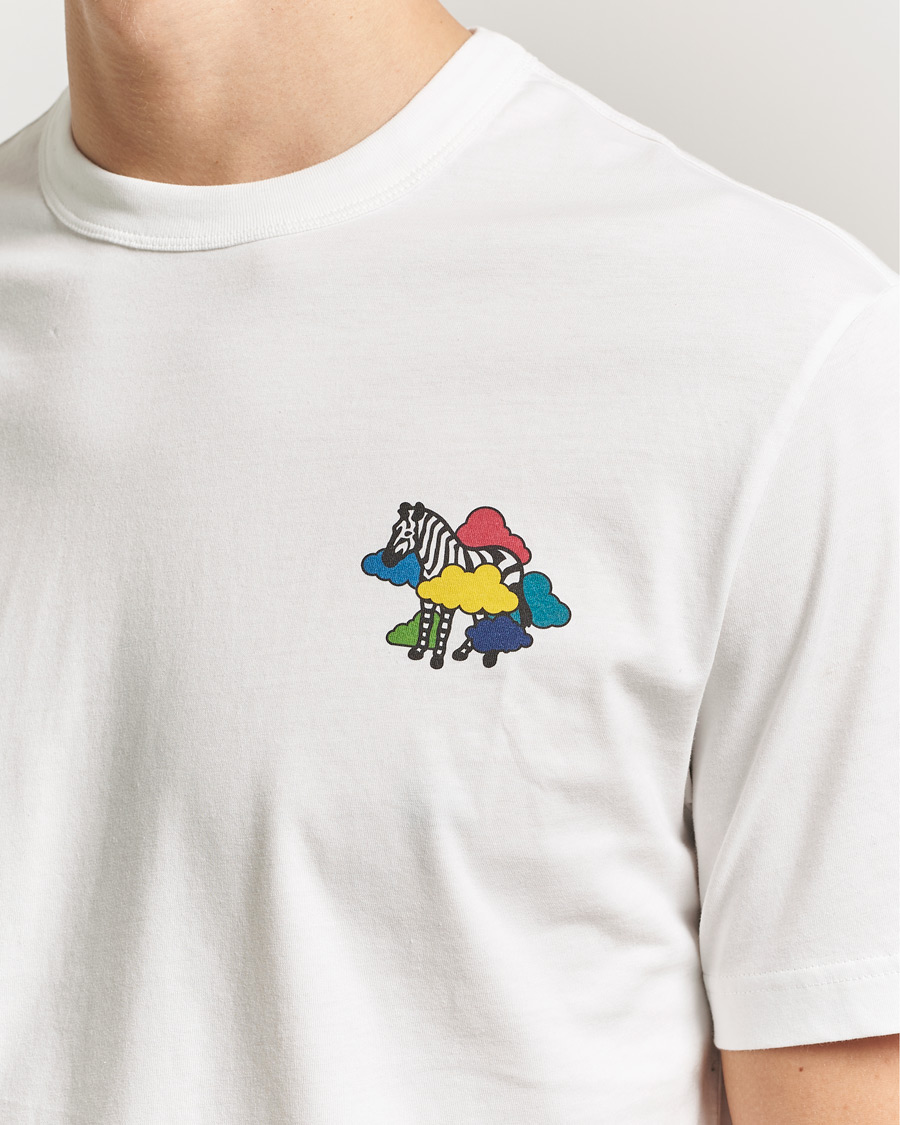 Heren | T-shirts | PS Paul Smith | Cloud Zebra Printed T-Shirt White
