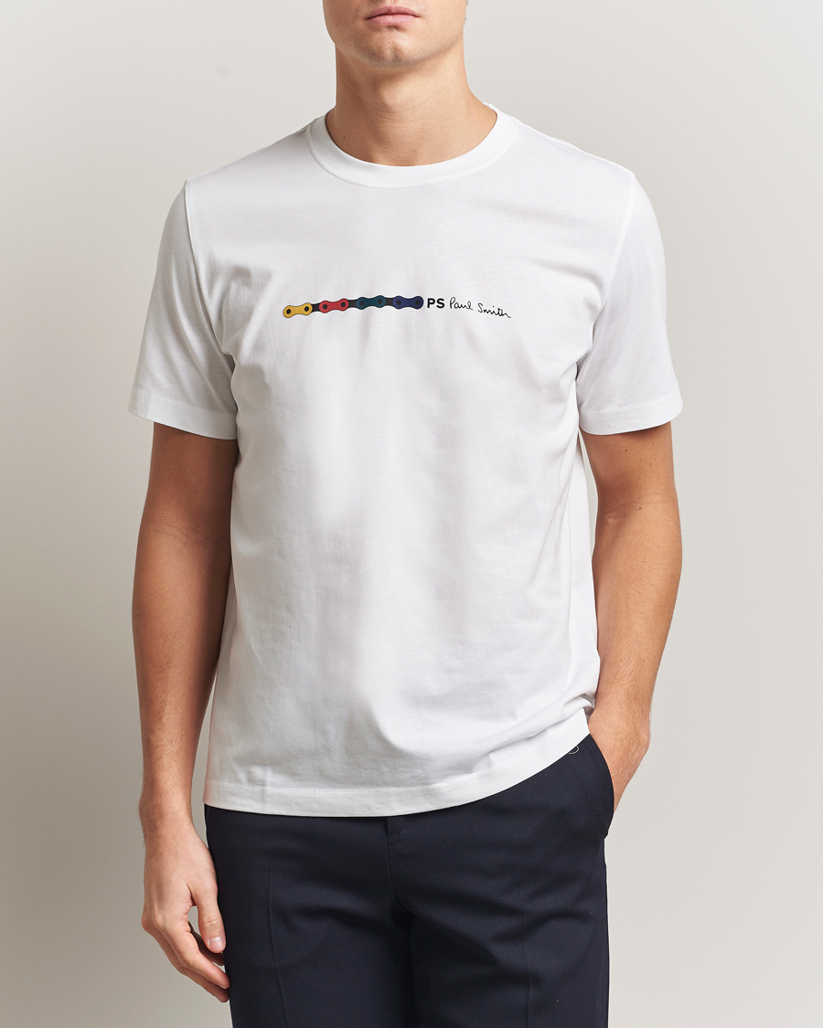 Heren | T-shirts | PS Paul Smith | Chain Printed T-Shirt White