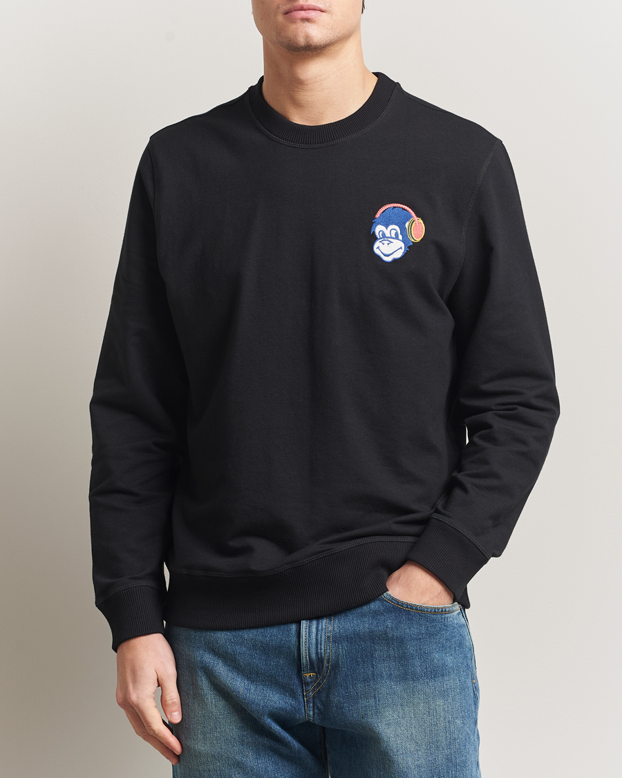 Heren | Truien | PS Paul Smith | Monkey Headphone Printed Sweatshirt Black