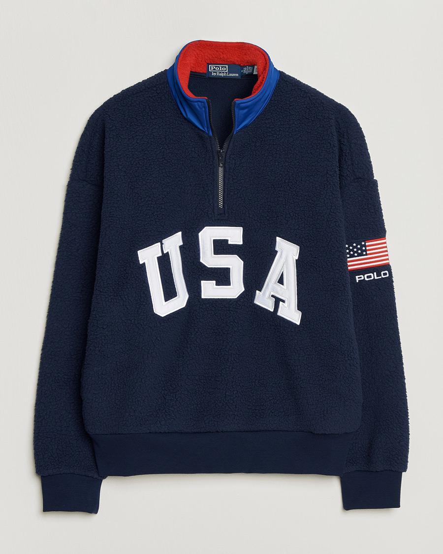 Heren | Truien | Polo Ralph Lauren | Polar Half Zip USA Fleece Refined Navy
