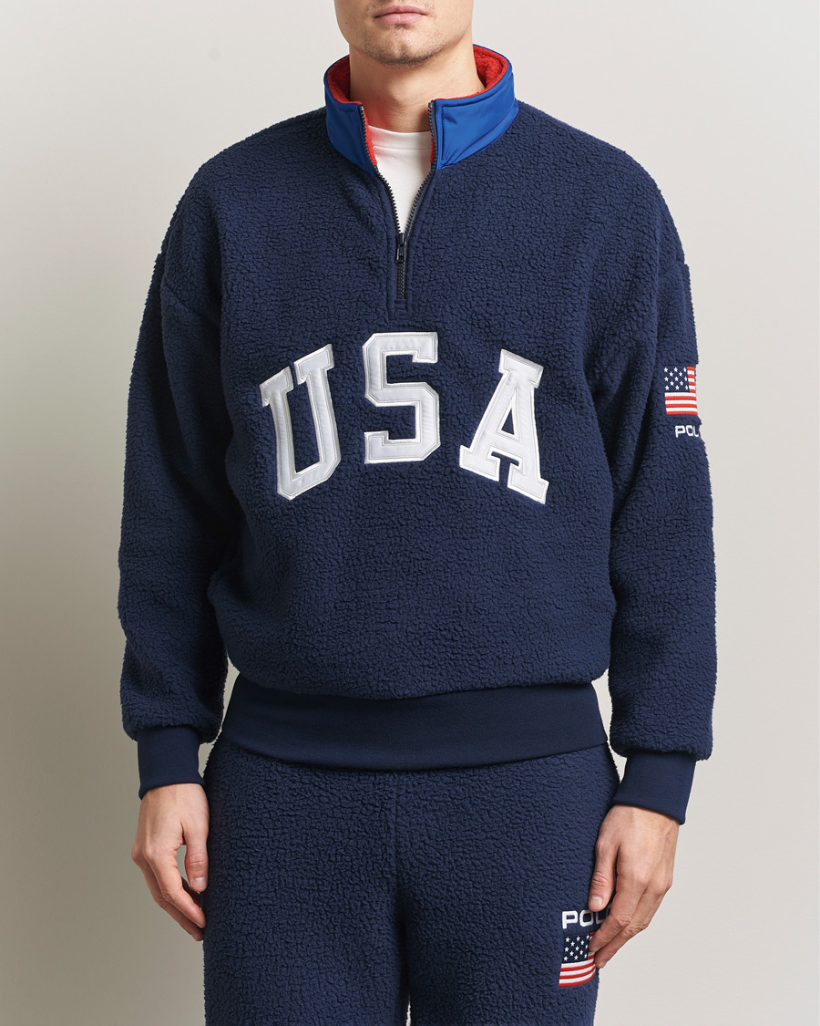 Heren | Truien | Polo Ralph Lauren | Polar Half Zip USA Fleece Refined Navy