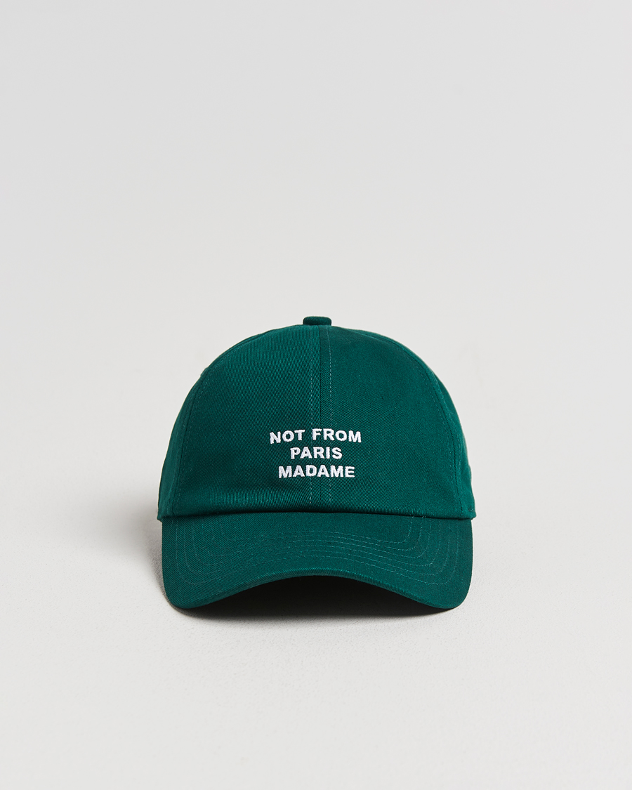 Heren | Hoeden en petten | Drôle de Monsieur | Slogan Baseball Cap Dark Green
