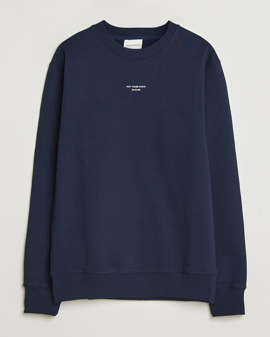 Heren | Truien | Drôle de Monsieur | Classic Slogan Sweatshirt Navy