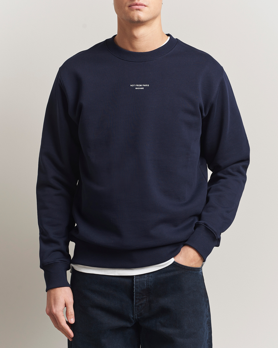 Heren | Truien | Drôle de Monsieur | Classic Slogan Sweatshirt Navy