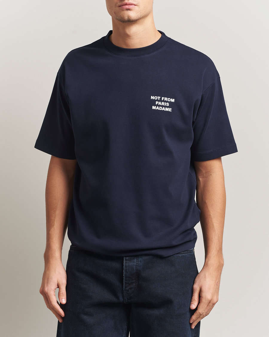 Heren | T-shirts | Drôle de Monsieur | Slogan T-Shirt Navy
