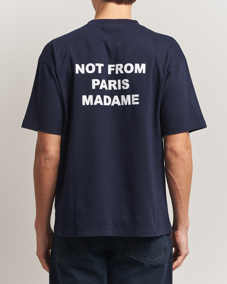 Heren | T-shirts | Drôle de Monsieur | Slogan T-Shirt Navy