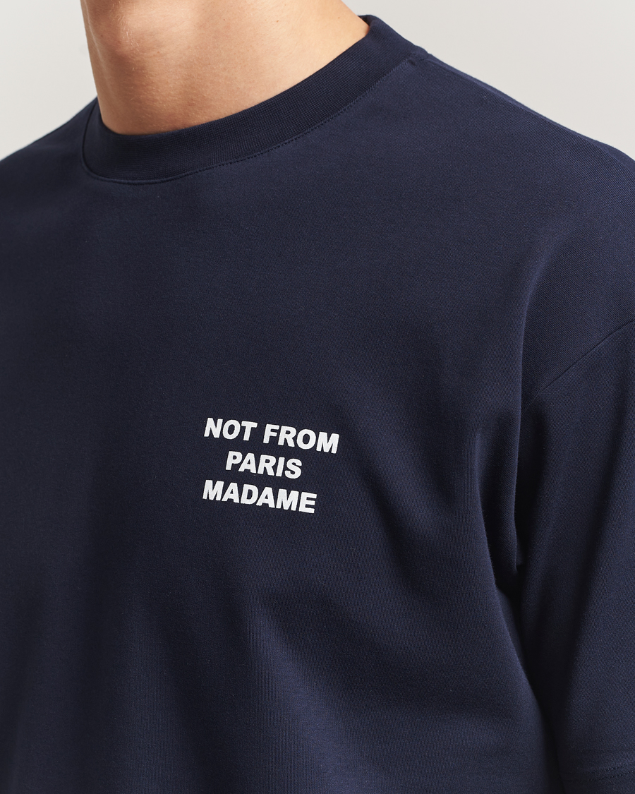Heren | T-shirts | Drôle de Monsieur | Slogan T-Shirt Navy