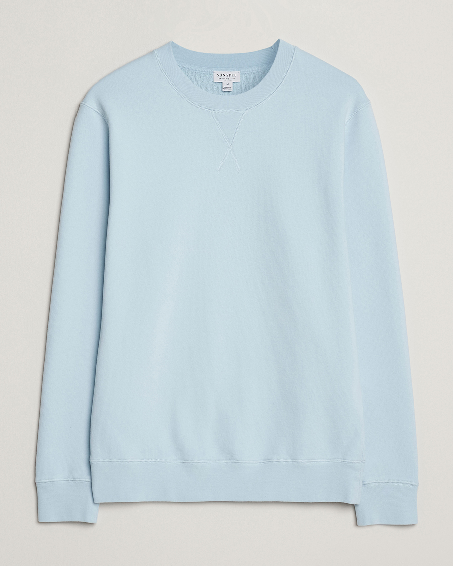 Homme | Pulls Et Tricots | Sunspel | Loopback Sweatshirt Frost Blue