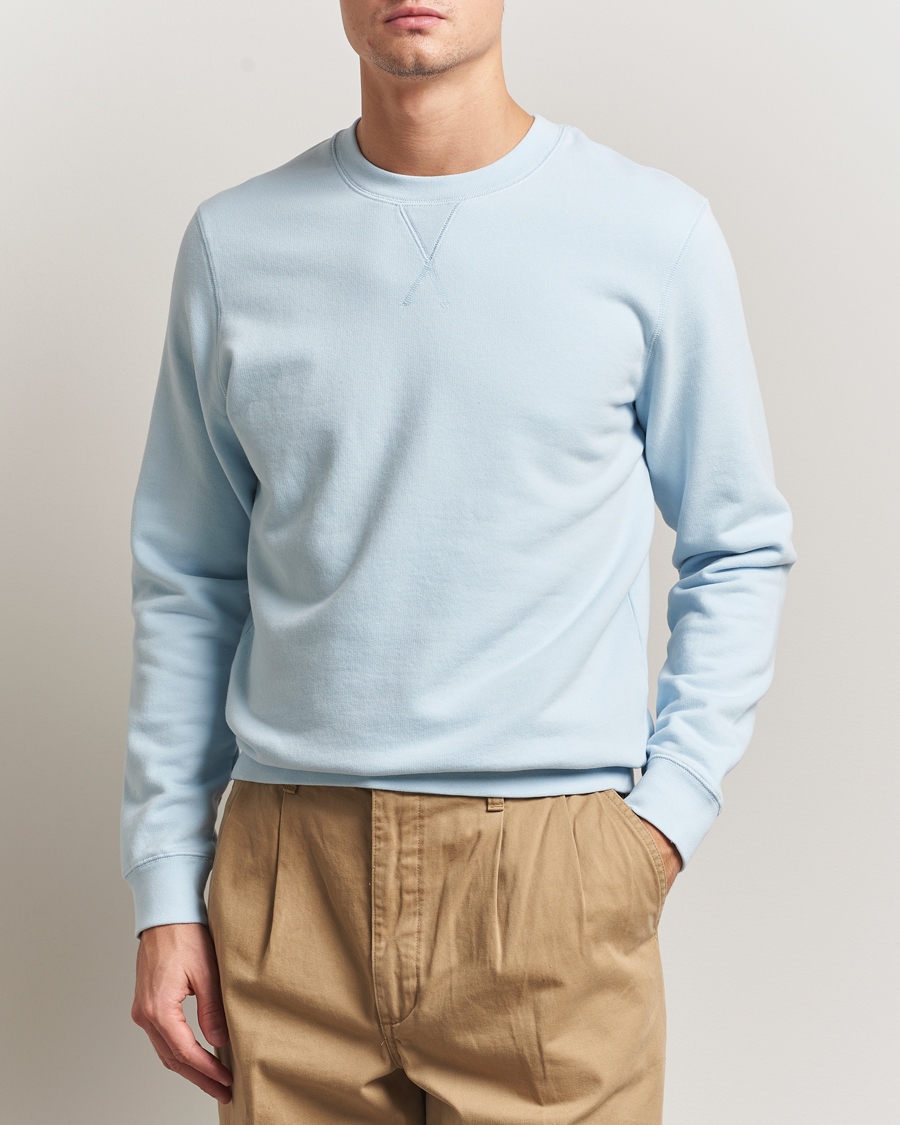 Homme | Pulls Et Tricots | Sunspel | Loopback Sweatshirt Frost Blue