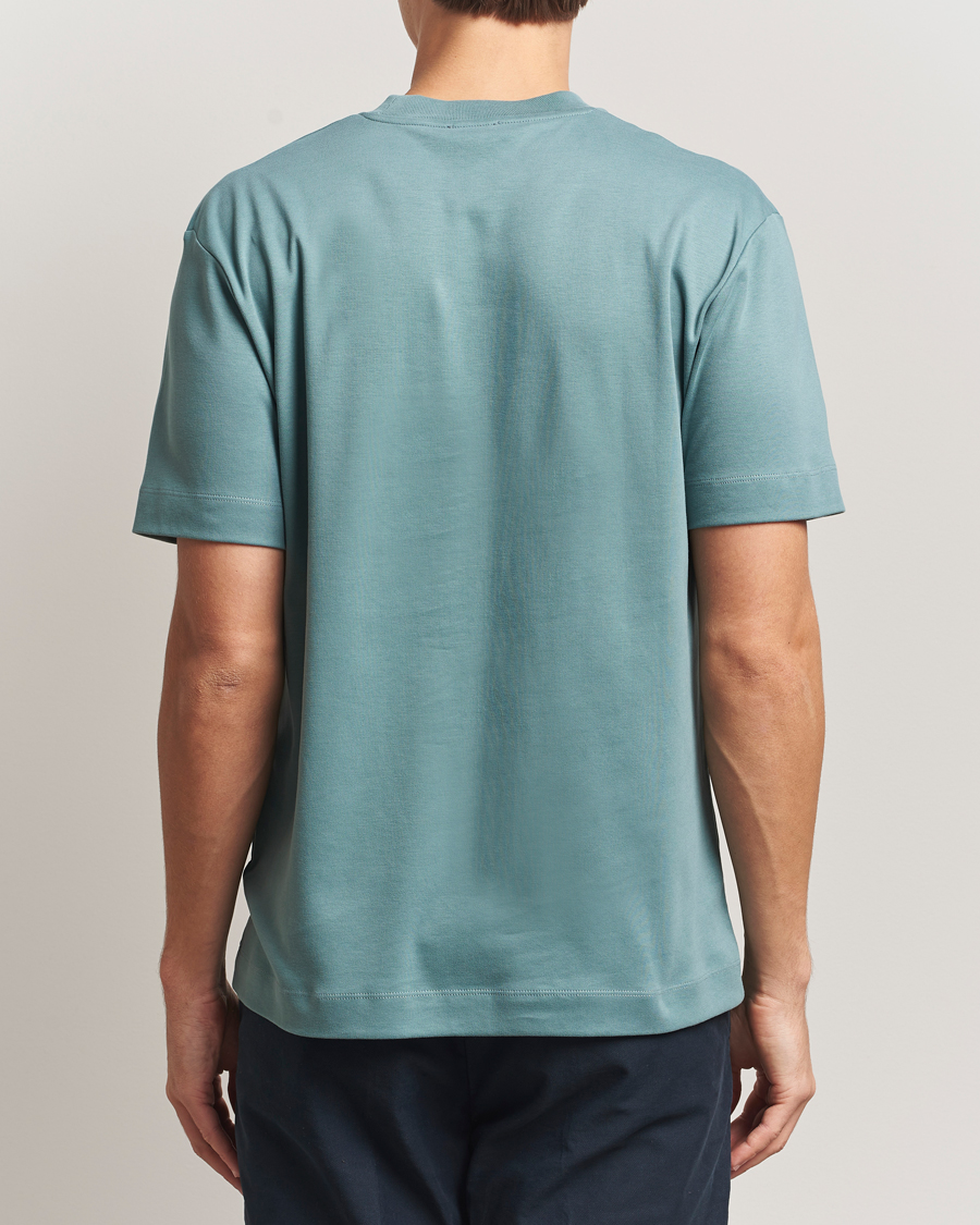 Heren | T-shirts | Sunspel | Heavy Weight Supima Cotton T-Shirt Steel Green
