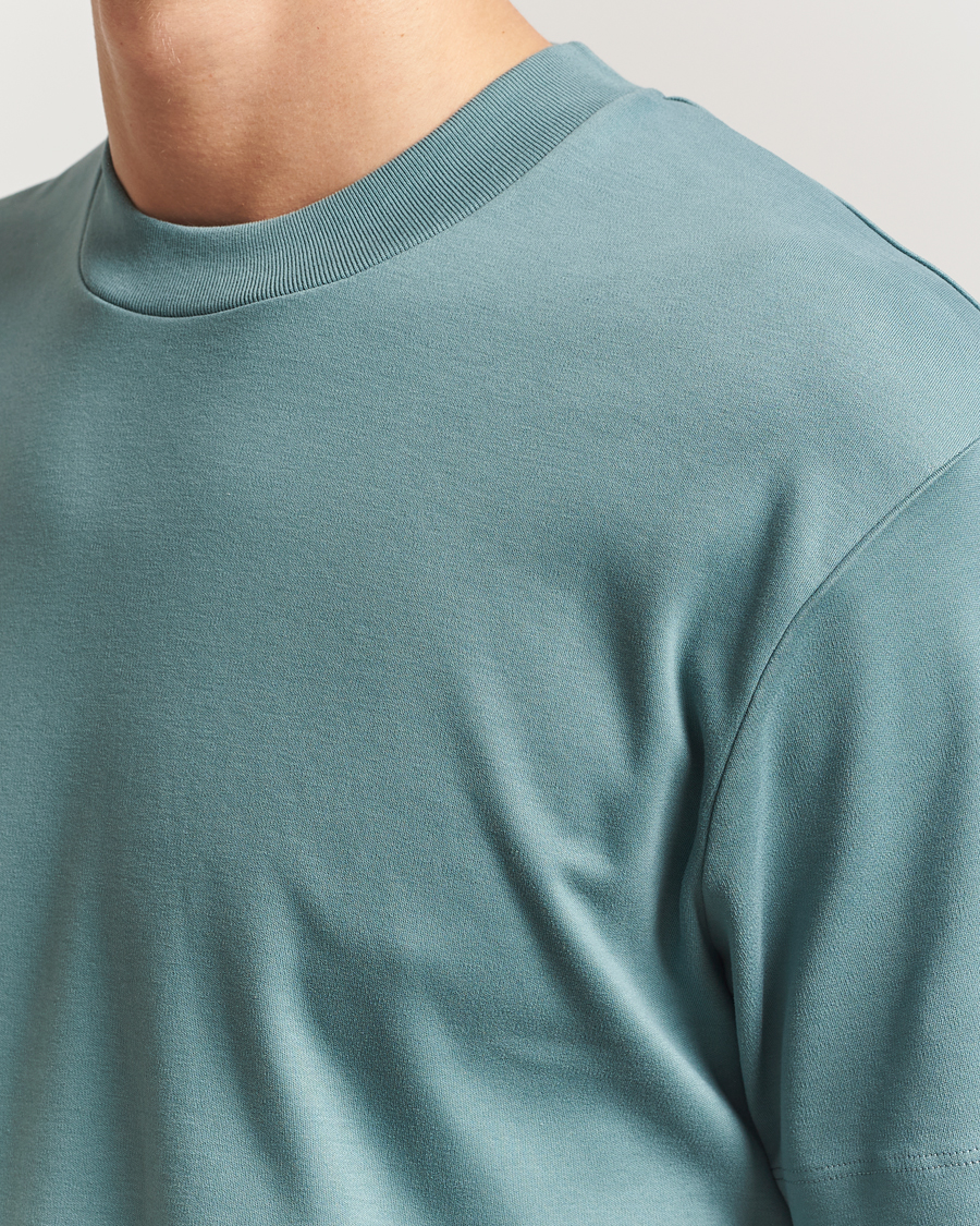 Heren | T-shirts | Sunspel | Heavy Weight Supima Cotton T-Shirt Steel Green