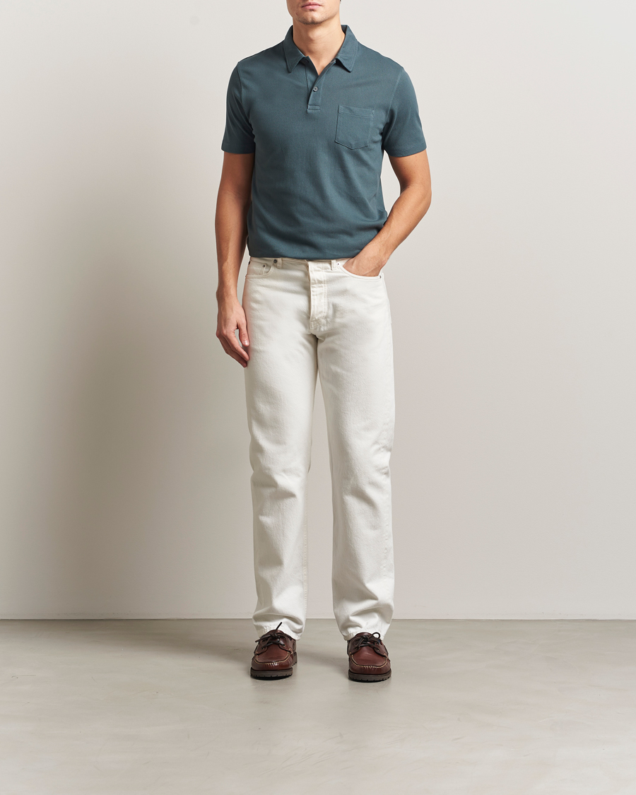Heren | Polo's | Sunspel | Riviera Polo Shirt Dark Petrol