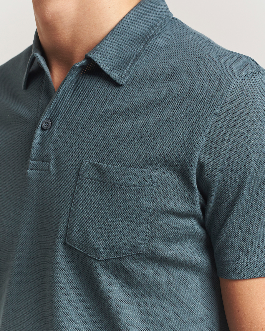 Heren | Polo's | Sunspel | Riviera Polo Shirt Dark Petrol