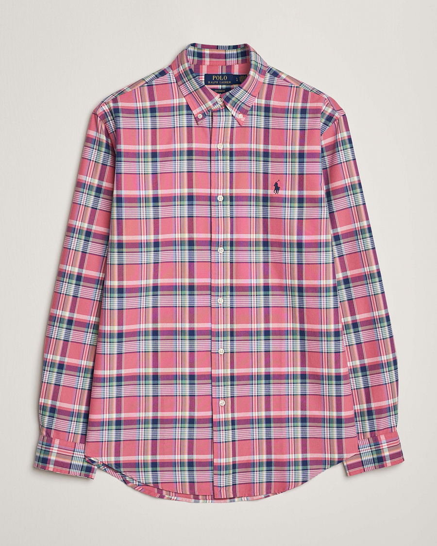 Heren | Overhemden | Polo Ralph Lauren | Custom Fit Oxford Checked Shirt Pink/Blue