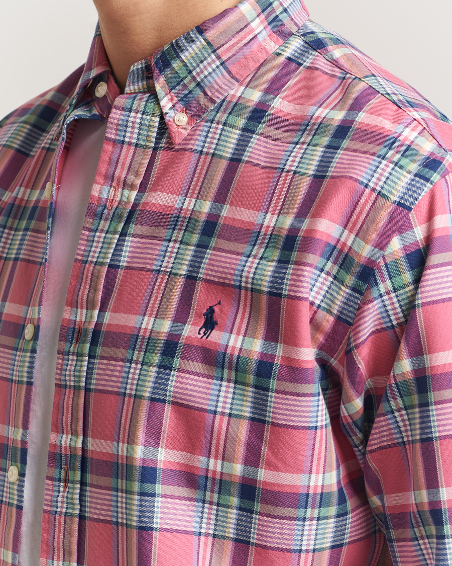 Heren | Overhemden | Polo Ralph Lauren | Custom Fit Oxford Checked Shirt Pink/Blue