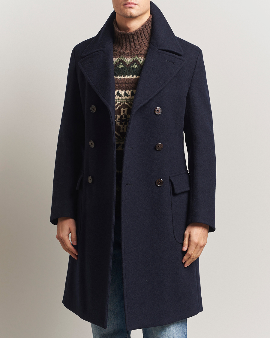 Homme | Manteaux Et Vestes | Polo Ralph Lauren | Double Breasted Top Wool Coat Navy