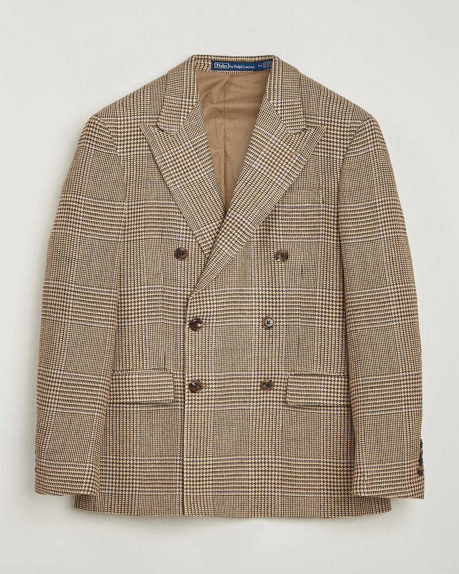 Heren | Blazers | Polo Ralph Lauren | DB Wool Prince of Wales Blazer Sand/Brown