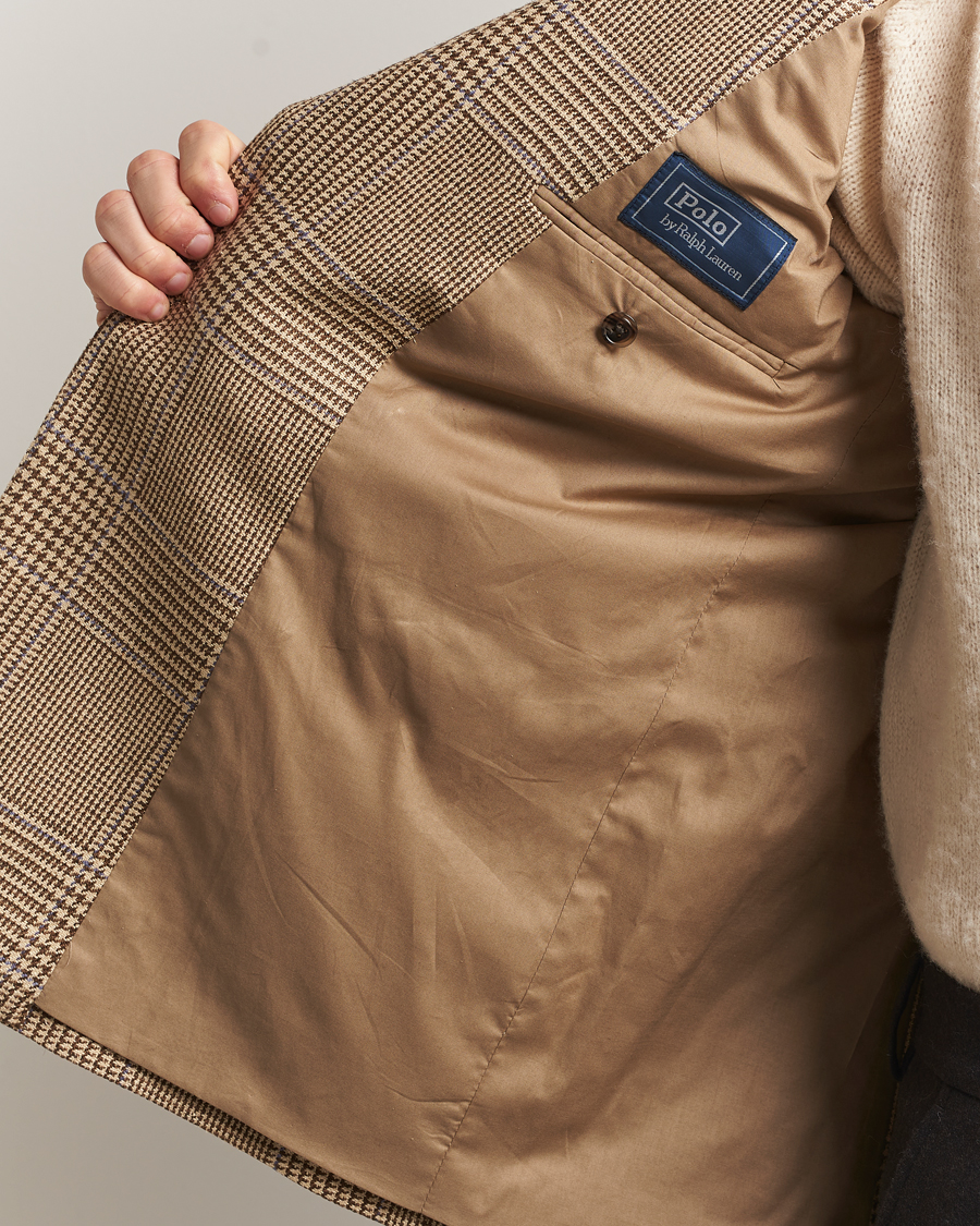 Heren | Blazers | Polo Ralph Lauren | DB Wool Prince of Wales Blazer Sand/Brown