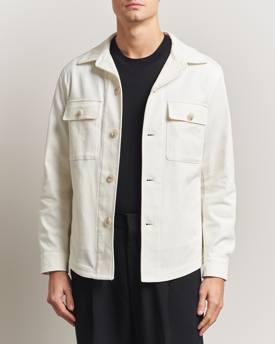 Homme | Chemises | BOSS BLACK | Carper Cotton Twill Overshirt Natural