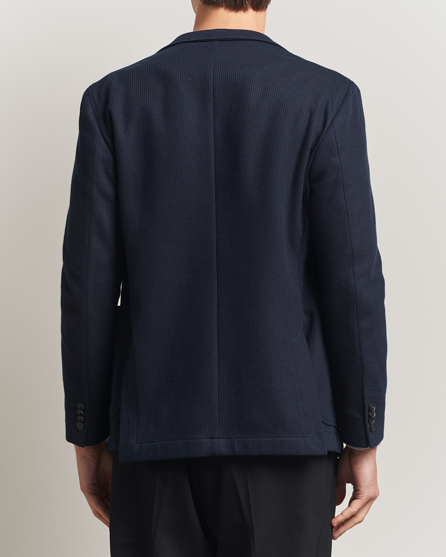 Homme | Blazers | BOSS BLACK | Hanry Jersey Double Breasted Blazer Dark Blue