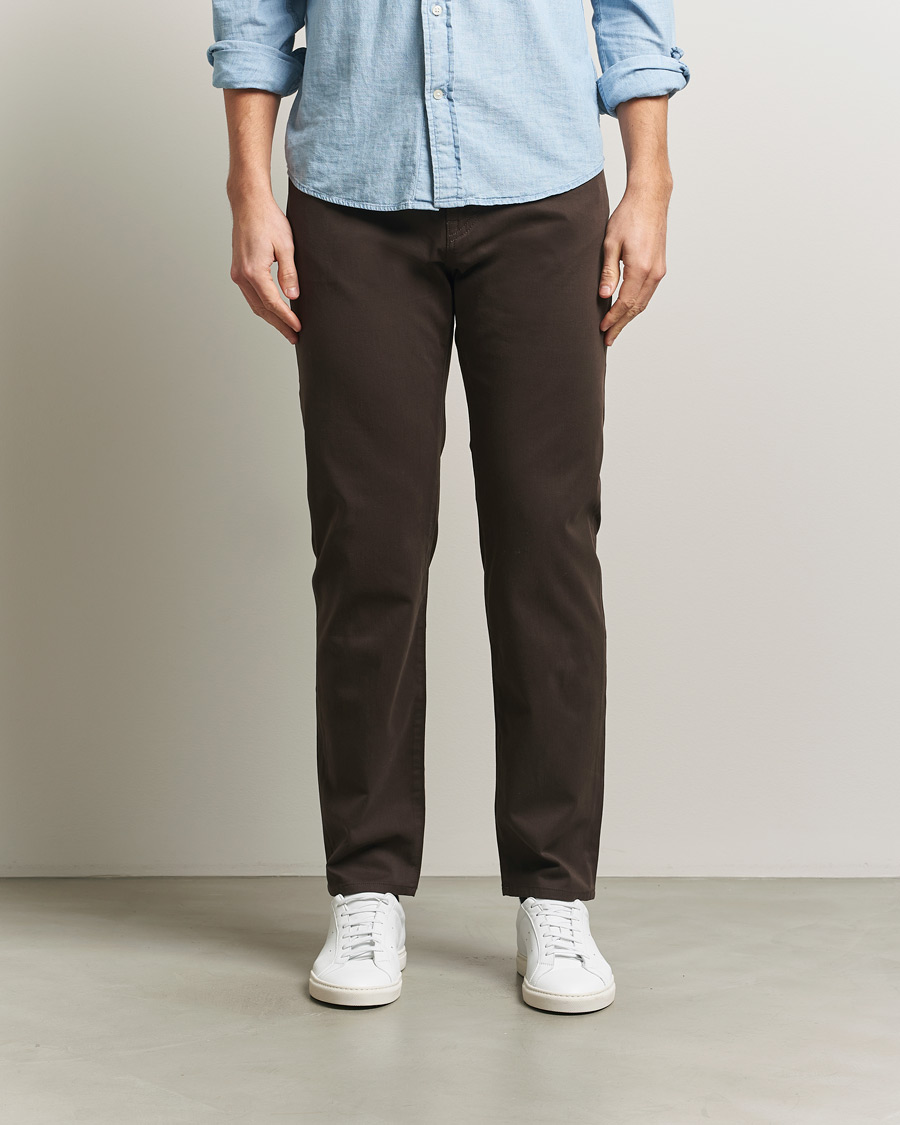 Heren | Broeken | BOSS BLACK | Re.Maine Cotton 5-Pocket Pants Dark Brown
